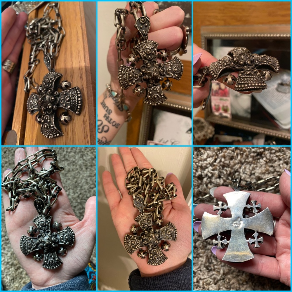 SOLD. Very rare Jerusalem cross necklace